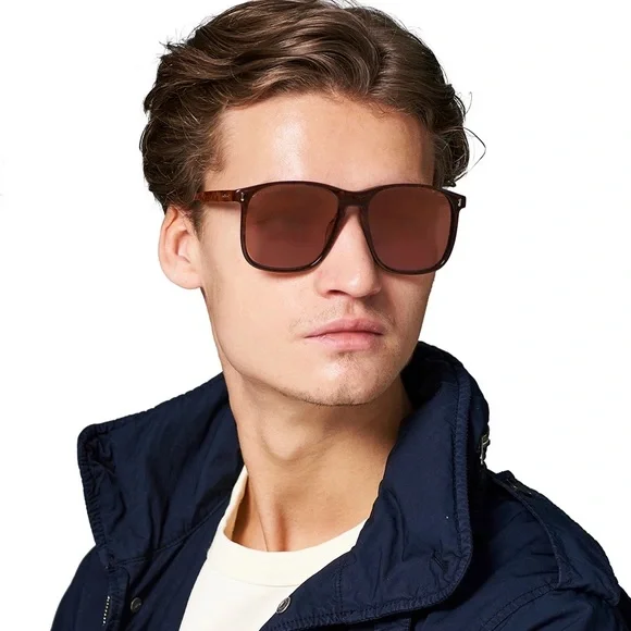 New Gucci Sunglasses Havana Gray 57-17-45 Unisex $455
